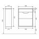Тумба с раковиной Uperwood Modul матовая белая/графит 50 см