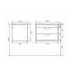 Тумба с раковиной Uperwood Modul матовая белая/графит 65 см
