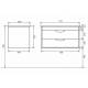 Тумба с раковиной Uperwood Modul матовая черная 80 см