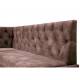 Угловой диван Призма каретная стяжка коричневый