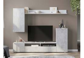 Гостиная МГС 4 Белый/Цемент светлый