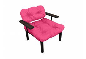 Кресло Дачное розовая подушка