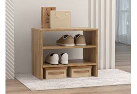 Обувница открытая 550 ЛДСП дуб крафт золотой