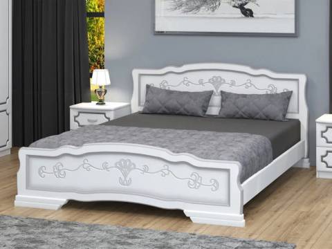 Кровать Карина-6 1400 Белый жемчуг