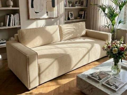 Диван Лофт 1-секция 2000х1650 сливочный